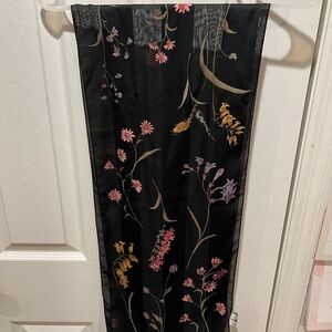 Liz Claiborne Black Floral Scarf